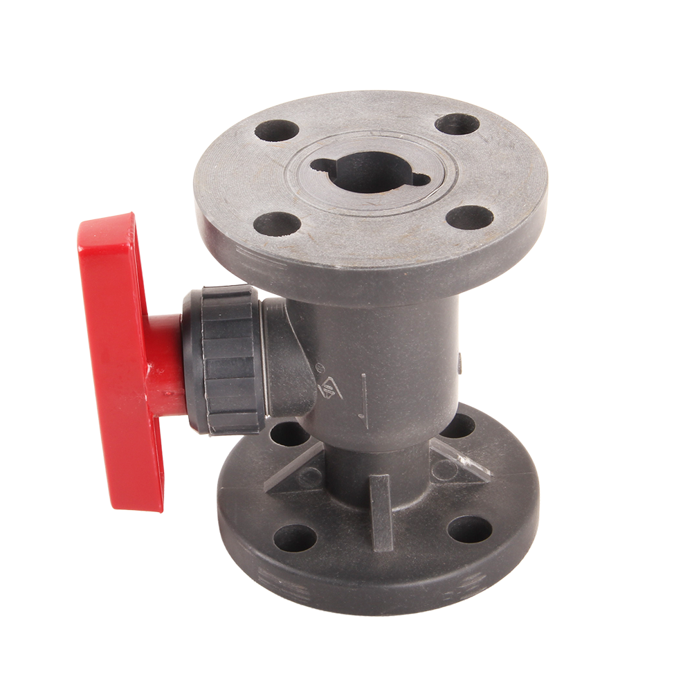 Factory Ansi Gb 2 Way Plastic Ball Valve Acid Alkali Resistant High Temperature Resistant Chemical Grade FRPP Flange Ball Valve