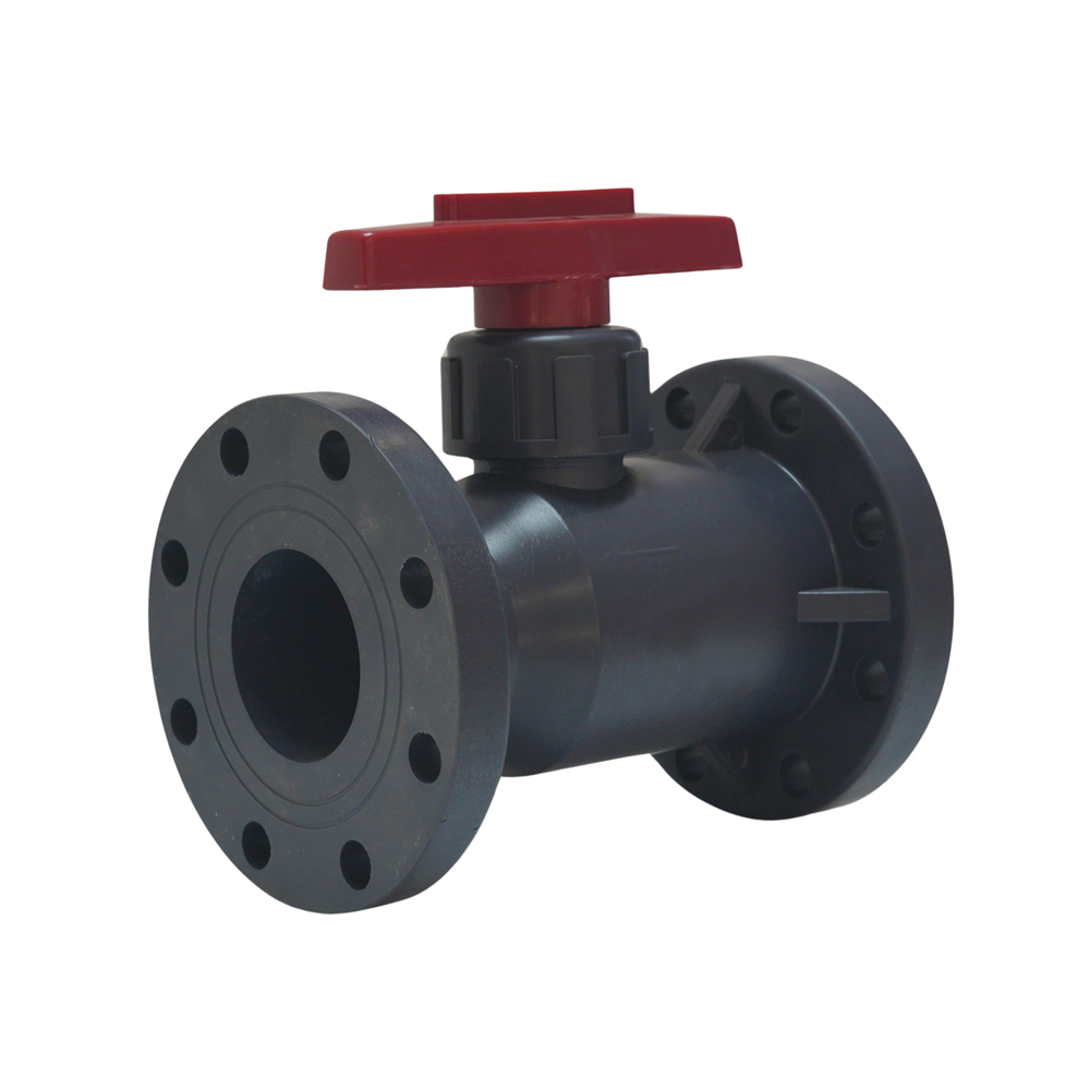 Manual Handle DN15-DN300 Plastic Ball Valve Industrial Flange Connecting FRPP Ball Valve