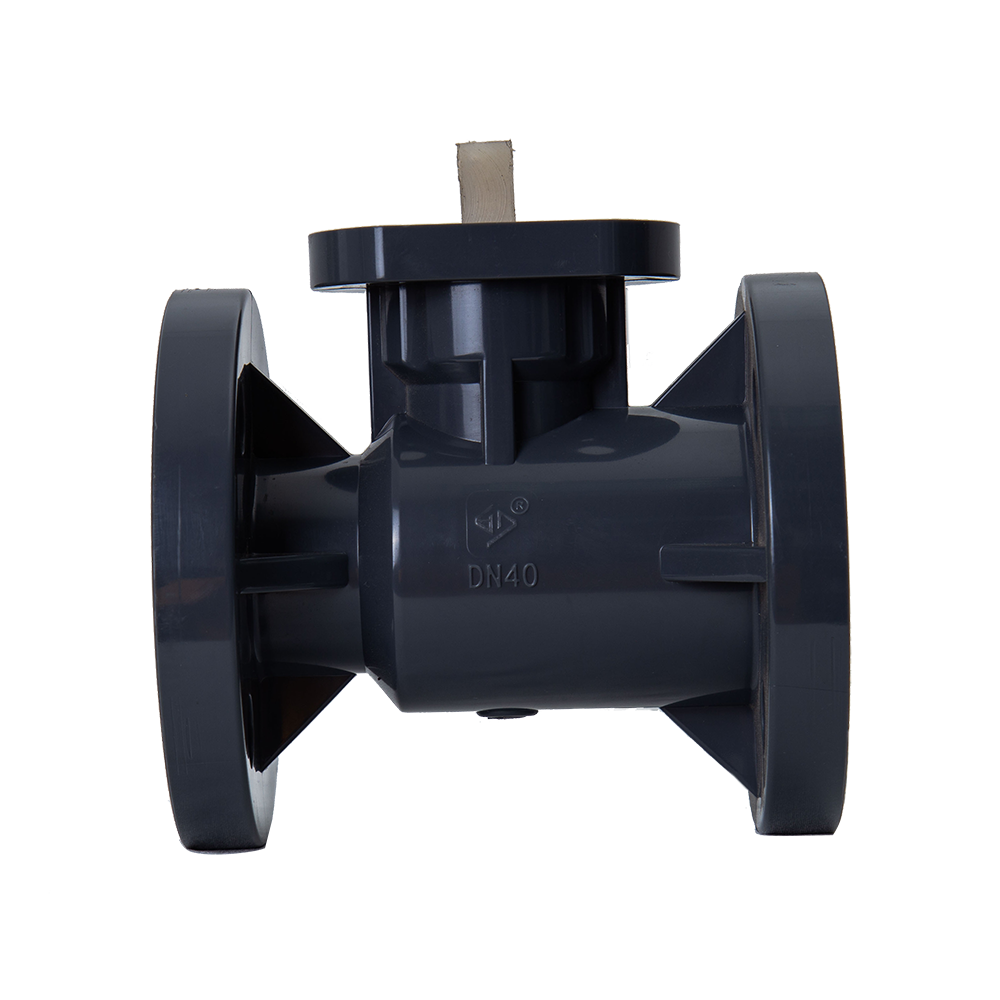 DIN ANSI UPVC Platform Ball Valve Industry High Pressure Flanged Ball Valve For Automation
