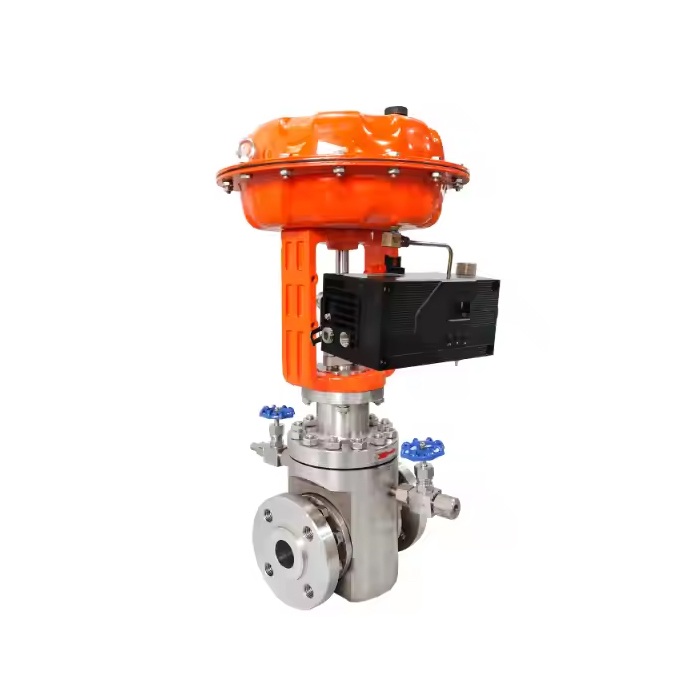 Pneumatic Stainless Steel 2 Way Large Flow Water High Viscosity Fluids Control Valve Bidirectional Pressure Bearing Slide Valve