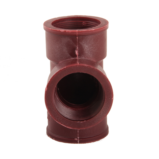 Factory Direct Reddish Brown Plastic Internal Thread Tee DN15 - DN50 1/2