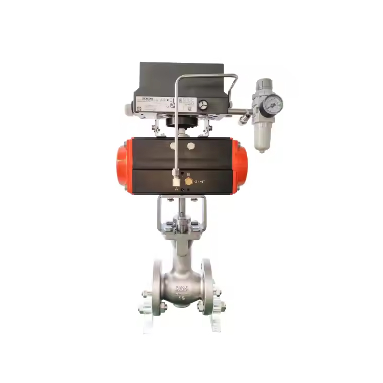 Stainless Steel Electric Regulating Valve Pneumatic Actuator Eccentric Rotary Control Valve For Acidic Gases Or Liquids