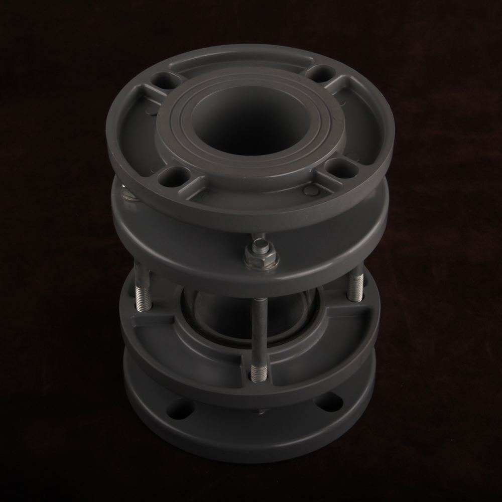 Industrial Pipe Fitting Glass Tube CPVC Sight Glass Plastic Oil Flow Indicator Flange Inspection Glass