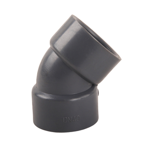 Factory Direct Supply DN15 DN20 DN25 DN32 DN40 DN50 Plastic UPVC 45 Degree Elbow GB Standard Elbow Pipe Fitting For Water Supply