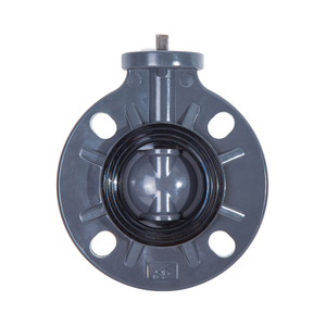 Rubber Lined Concentric UPVC Automation Platform Butterfly Valve For Square Shaft Installed Electric Pneumatic Actuator