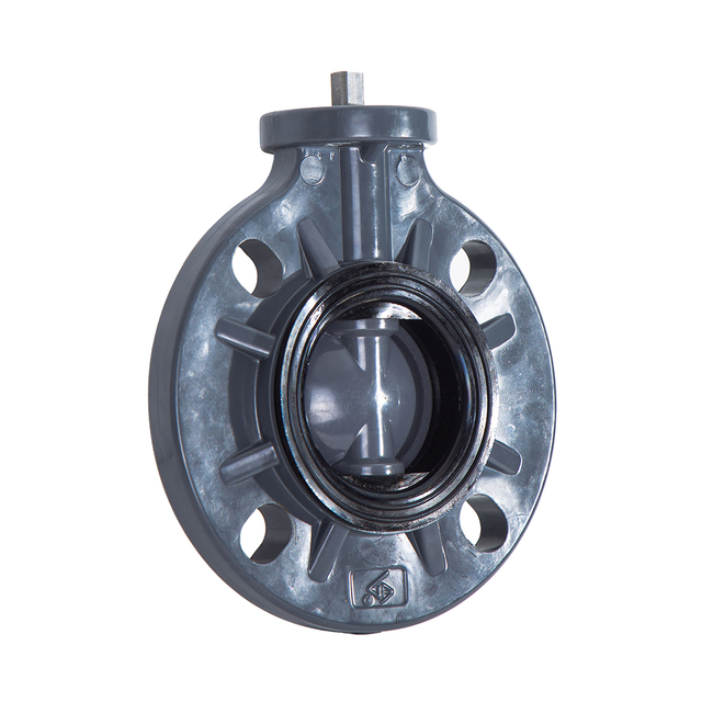 Rubber Lined Concentric UPVC Automation Platform Butterfly Valve For Square Shaft Installed Electric Pneumatic Actuator