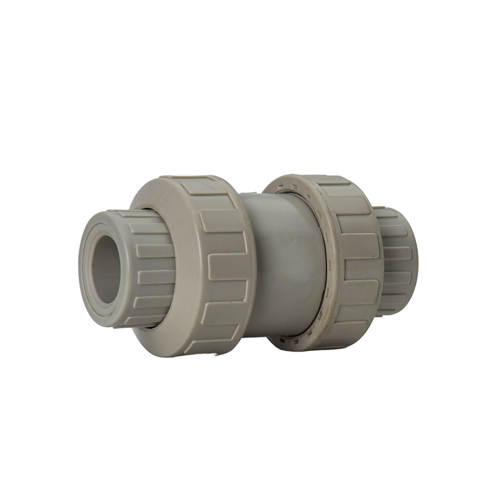 Factory Supply Double Union PPH Vertical Check Valve DN15 - DN50 Pipe Fitting True Union Plastic Check Valve