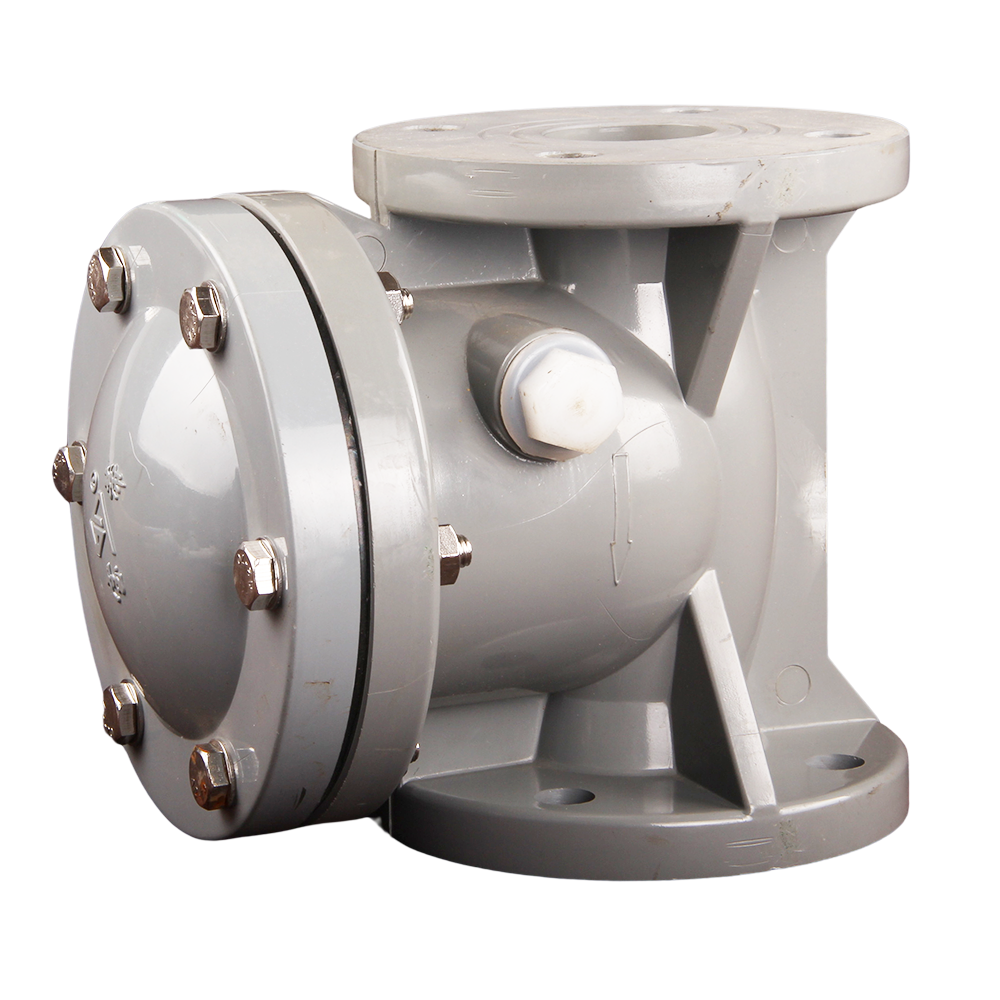 CPVC Heat Resistant Flange Swing Check Valve Plastic Corrosion Resistant Chemical One Way Non Return Valve