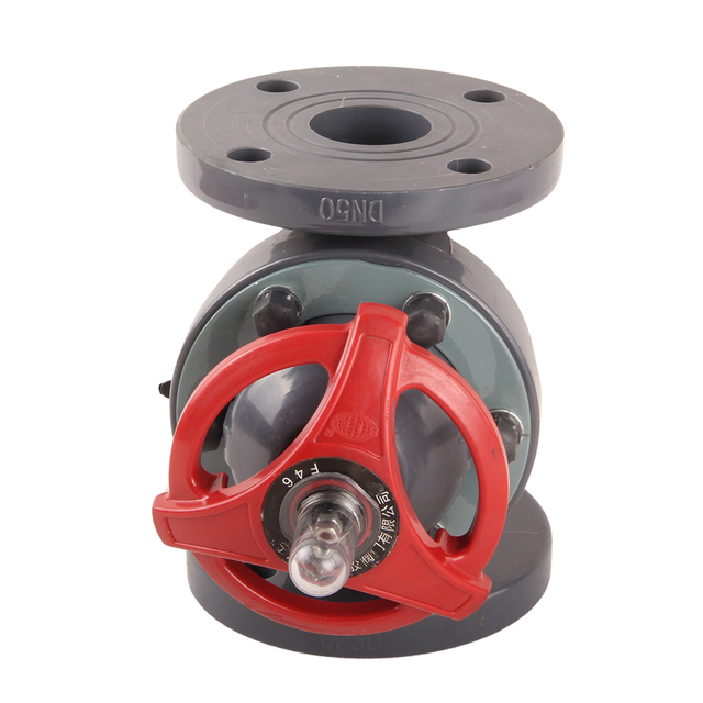 Good Price UPVC Manual Diaphragm Valve DN15-DN200 Flanged Plastic Single Diaphragm Valve Manufacturer