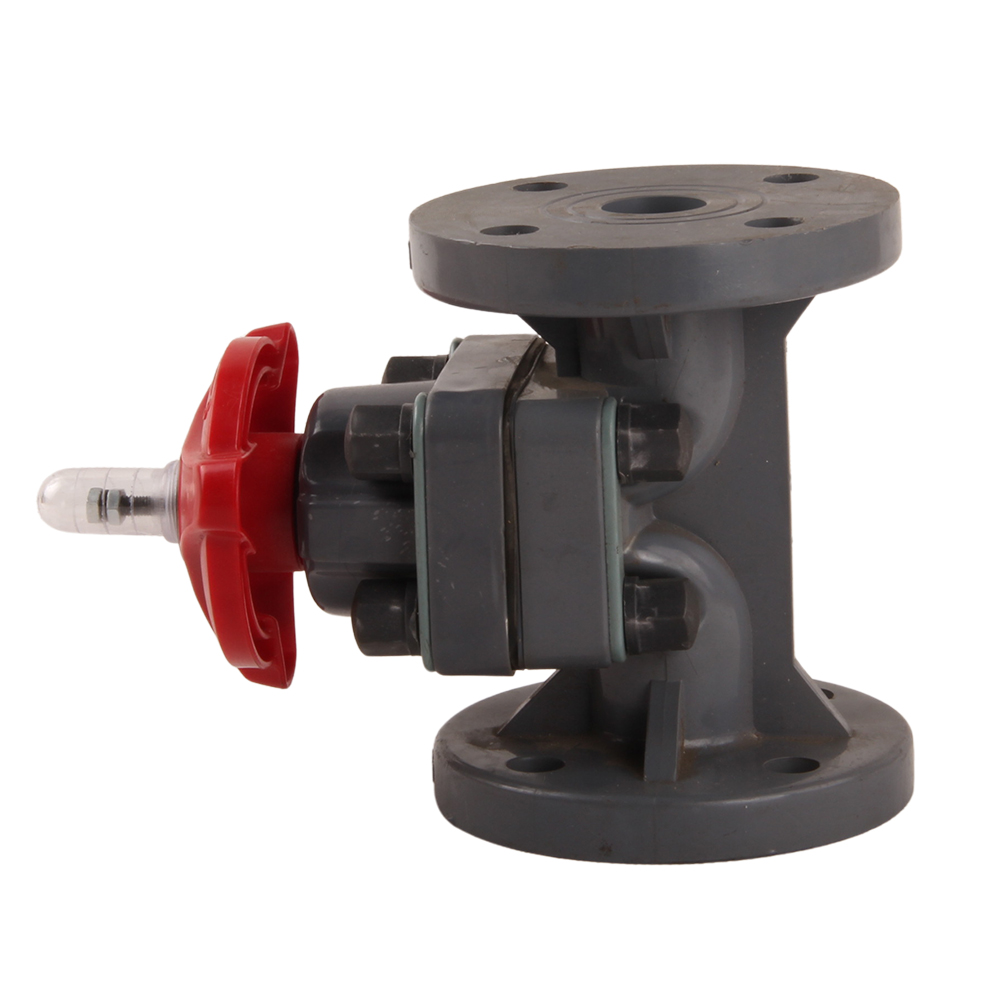 UPVC Manual Anti-corrosion Diaphragm Valve DN15-DN200 Flanged Double-layer Diaphragm Seal Diaphragm Valve
