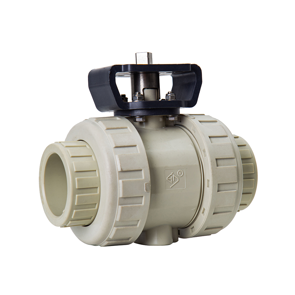 PPH Platform Double Union Socket Ball Valve Pressure Resistant True Union Ball Valve Suitable for Various Types of Actuators