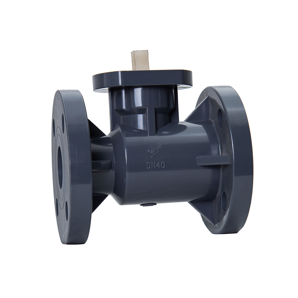 DIN ANSI UPVC Platform Ball Valve Industry High Pressure Flanged Ball Valve For Automation