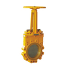 Wcb Cast Steel Mines Coal Washing Plants Fully Lined Polyurethane Knife Gate Valve For Dust Ore Slag Water Mixture