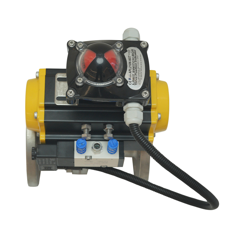 Efficient Durable Rational Construction Stainless Steel Pneumatic Actuator Heavy Duty Flange End Ball Valve With Two Piece