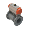 1/2in - 8in Pneumatic UPVC Flange Ball Valve Plastic Seawater Chemical Sewage Acid And Alkali Anti-Corrosion Dual Way Ball Valve