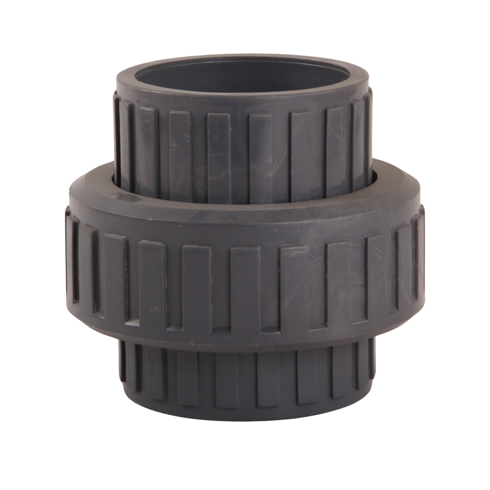 FRPP Plastic Two Way Joint Pipe Connection Pipe Fitting Union Coupling Connector DN15 -DN100 1/2in - 4in