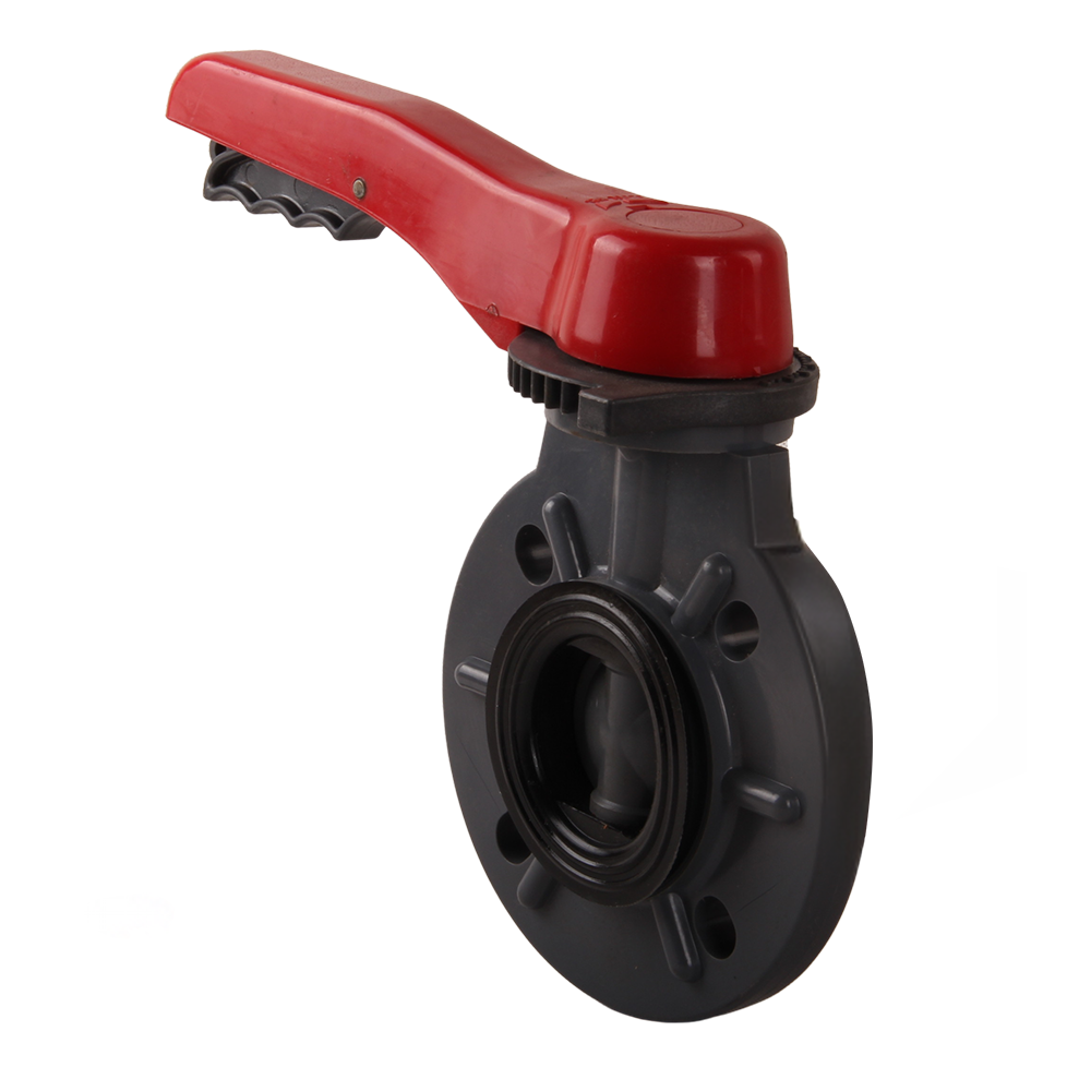 Anti Corrosion High Pressure Plastics Wafer Butterfly Valve Custom Clamp Handle UPVC Butterfly Valve