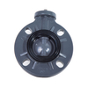 Rubber Lined Concentric UPVC Automation Platform Butterfly Valve For Square Shaft Installed Electric Pneumatic Actuator
