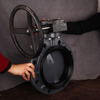 Spherical Design Disc UPVC Turbine Actuator Butterfly Valve Plastic Acid / Alkali Resistant Worm Wheel Handle Butterfly Valve