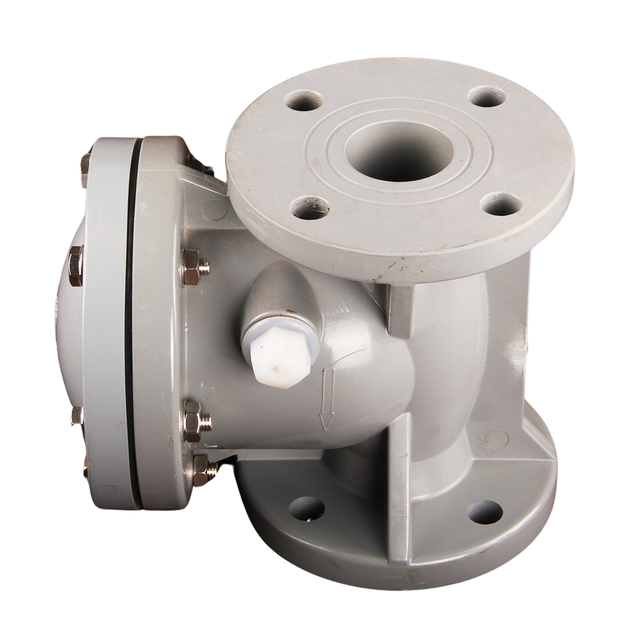 CPVC Heat Resistant Flange Swing Check Valve Plastic Corrosion Resistant Chemical One Way Non Return Valve