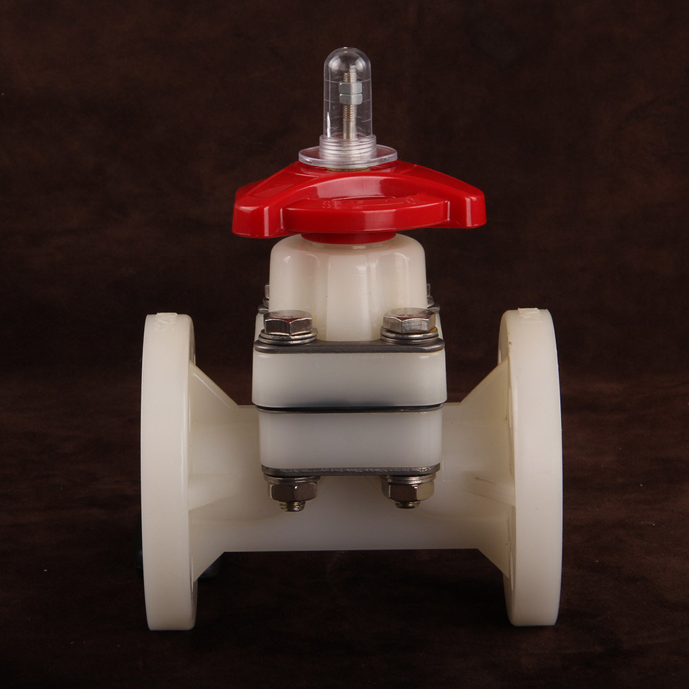 High Quality Sealing Material Flanged Diaphragm Valves Flow Regulation PVDF Diaphragm Valve