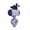 Customized High Performance V Port Pneumatic Actuator Segmented Control Ball Valve WCB Stainless Steel Wafer V-type Ball Valve