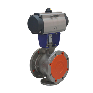 Stainless Steel WCB CF8 CF8M Chemical Industry Corrosion-Resistant Pn16 Dn150 Pneumatic Actuator V Type Ball Valve