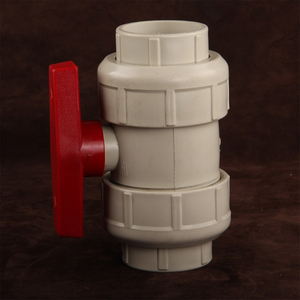 High Pressure PPH Socket Double True Union Ball Valve Handle Double Union Type Ball Valve Used for Irrigation for Water Supply