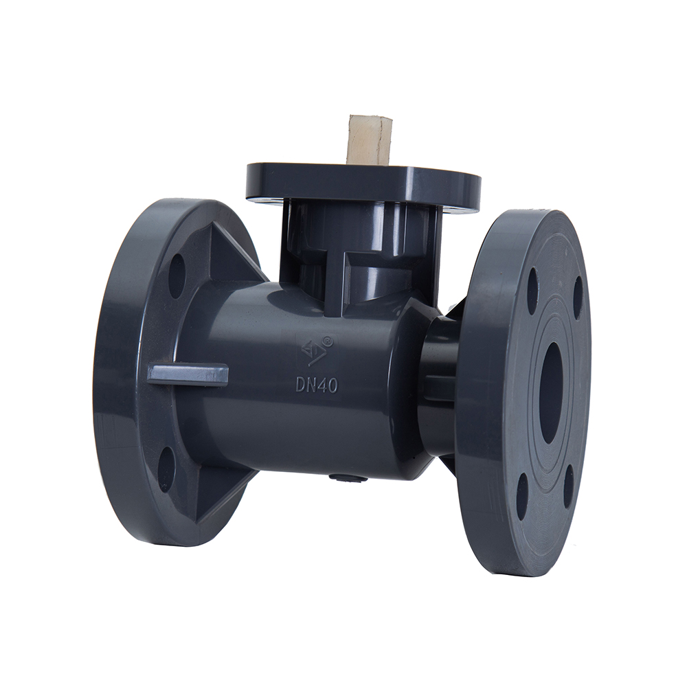 DIN ANSI UPVC Platform Ball Valve Industry High Pressure Flanged Ball Valve For Automation