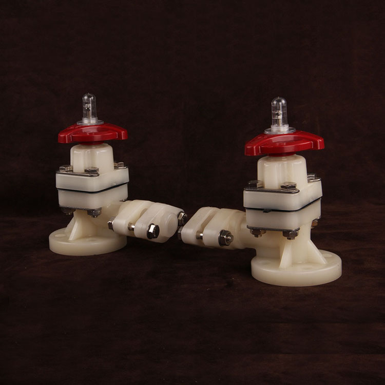 Plastic Flanged Lever Indicator 1/2 Inch To 2 Inch PVDF Level Gauges of Chemical Liquids Guage Valve
