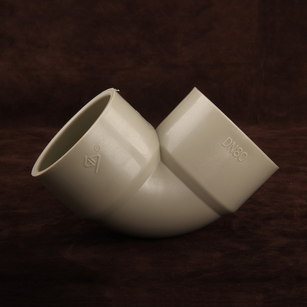 China Manufacturer PPH 90 Degree Elbow Socket Welded Fittings Chemical Pipe Fitting Plastic Joint Accessories