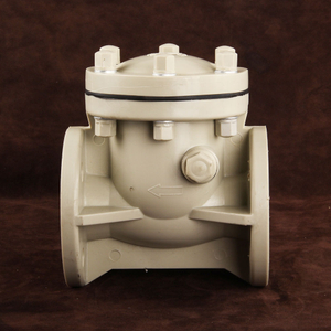 China Supplier PPH Full Plastic Check Valve Swing Flange Type Nonreturn Valve For Chemical Industry Water Treatment