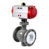Unidirectional Sealing Eccentric Structure Ceramic Hardness Hrc88 Wear-Resistant Open Valve Chamber Pneumatic Semi-Ball Valve