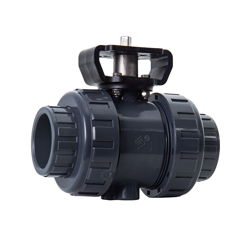 Corrosion Resistance Socket True Union Ball Valve UPVC Double Union Socket Ball Valve For Automation Platform