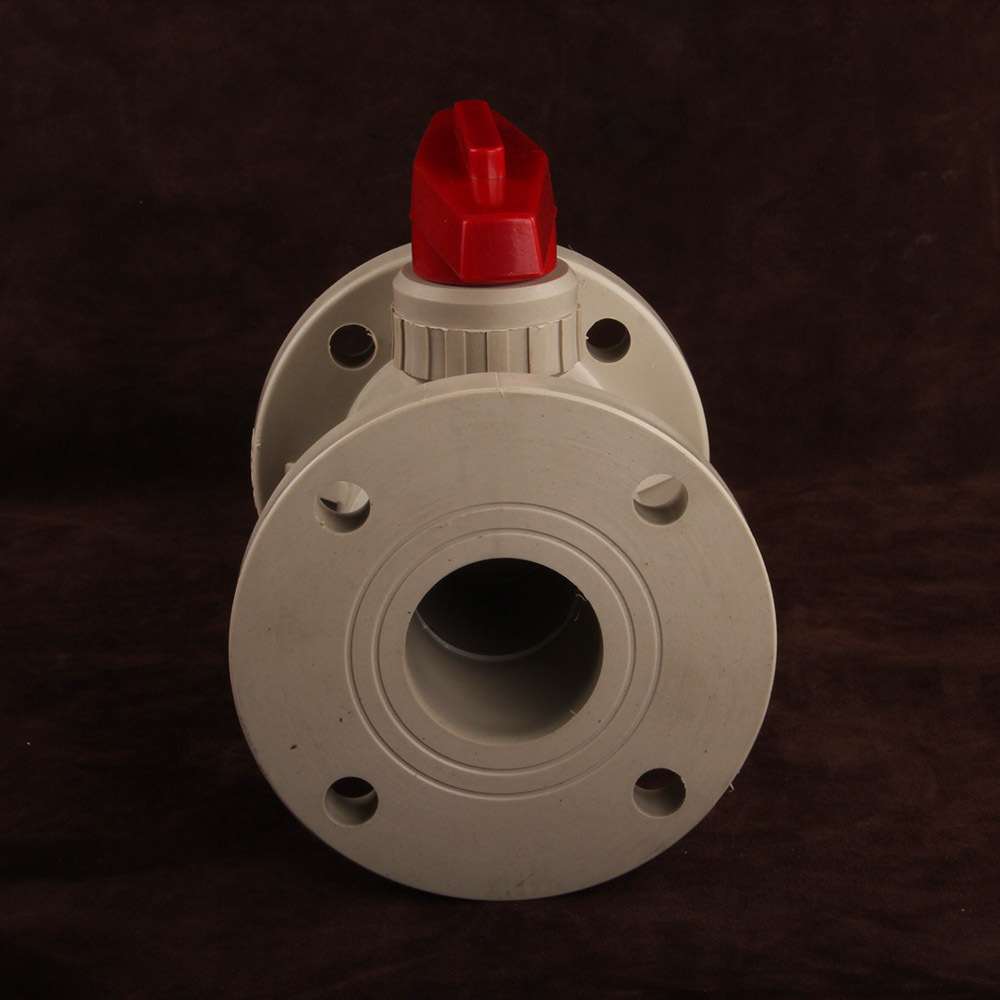 OEM Customizable DN15-DN300 PPH Plastic Bodily Ball Valve Form Double Flange Ball Valve For High Temperature Corrosive Fluid