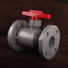 CPVC Flange Connecting Ball Valve Plastic CPVC Manual Ball Valve for Chemical Industry