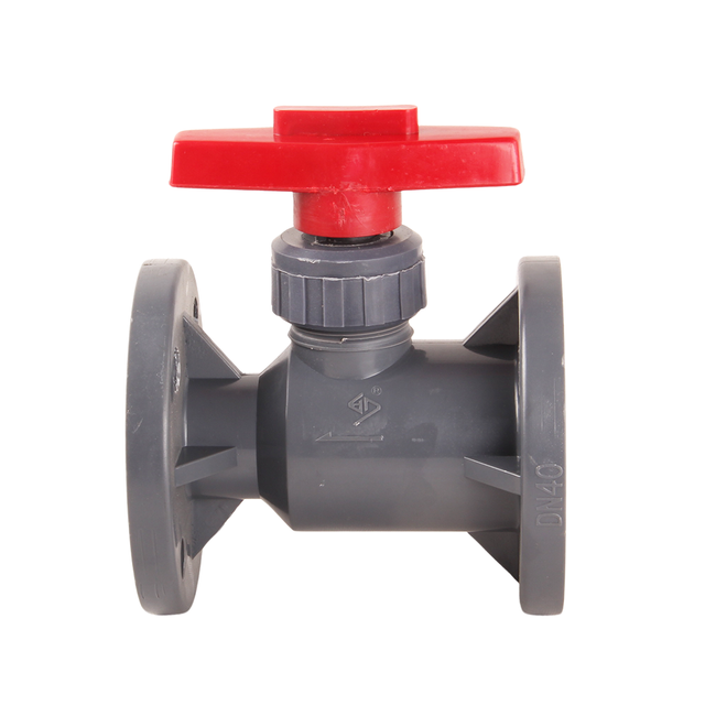 China Hot Sales UPVC Flange Ball Valve Plastic Seawater Chemical Sewage Ball Valve Acid And Alkali Anti-Corrosion