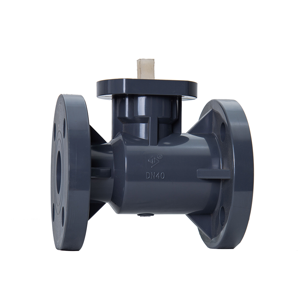DIN ANSI UPVC Platform Ball Valve Industry High Pressure Flanged Ball Valve For Automation