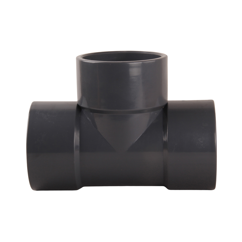 UPVC Pipe Coupling Joint Tee Reducing Pipe Fittings Plastic Reducer Tee Joint Fittings for Chemical Industrial