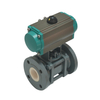 Stainless Steel Pneumatic Actuator 2 Way Flanged Ceramic Ball Valve